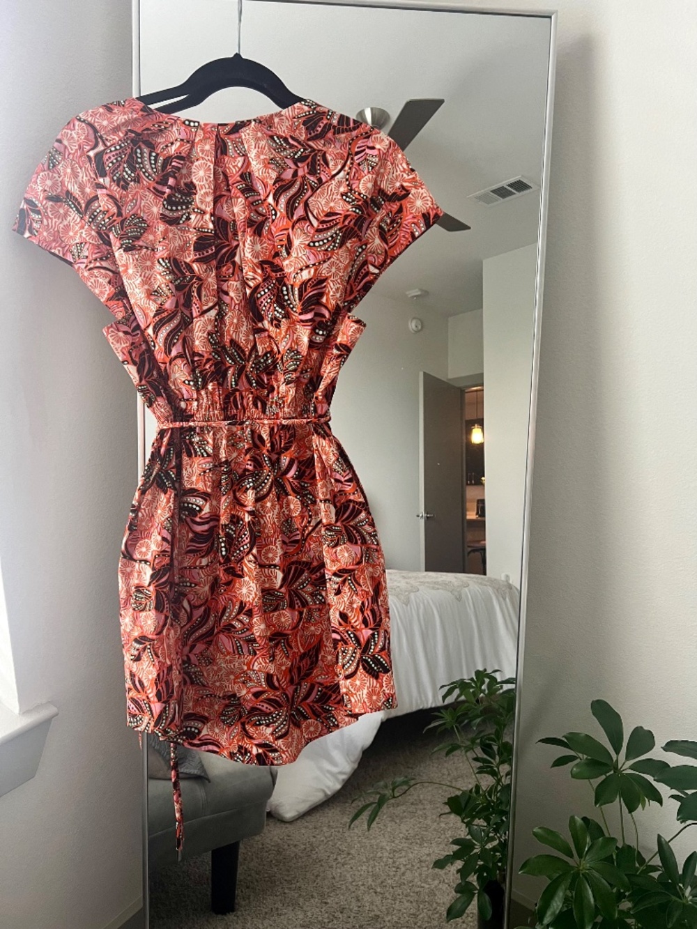 NWT A.L.C. Alice Mini Dress in Orange/Rose Multicolor: Size 0 - Picture 4 of 7